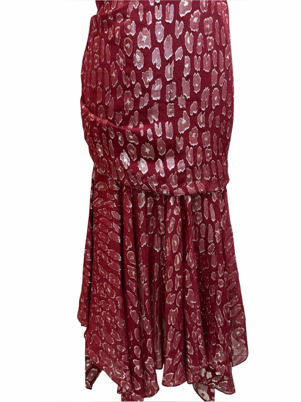 Veronica Beard Leighton Silk One Shoulder Dress Ruche Ruffle Ruched Size 8 - Picture 8 of 16